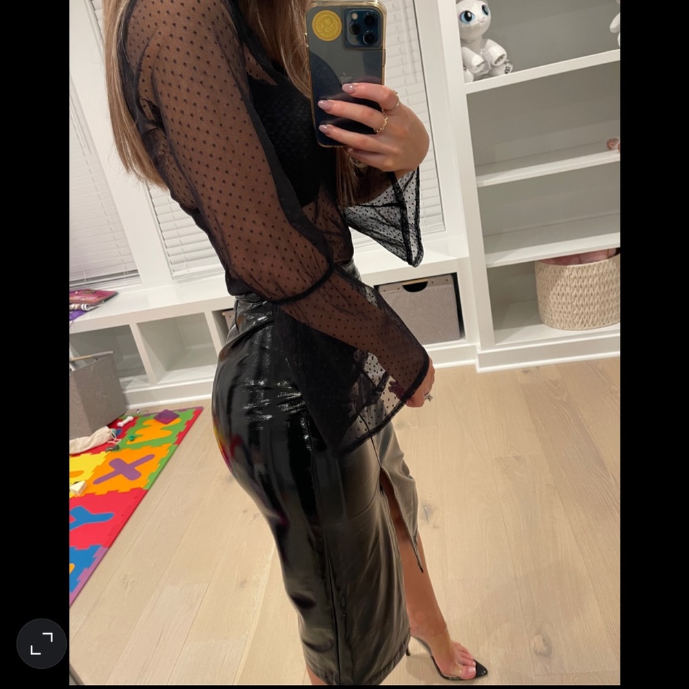 Blank NYC leather skirt